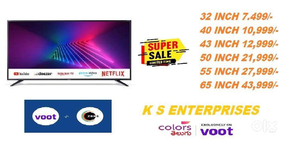 50 INCH SMART LED TV INBUILT VOICE COMMAND  @ 21999/-