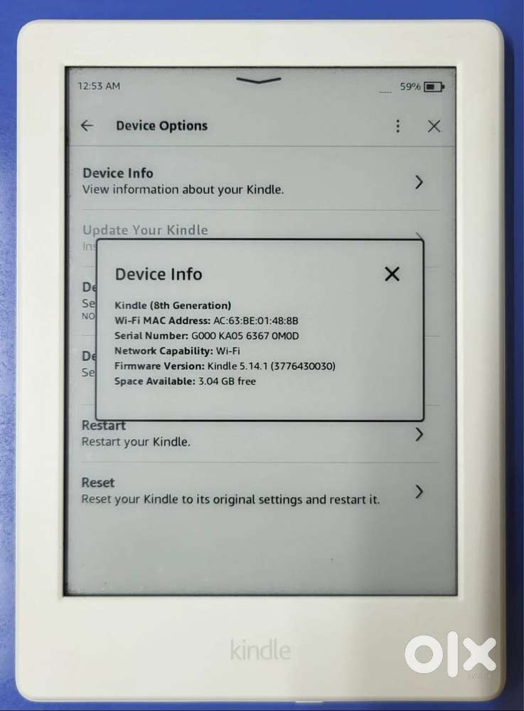 Kindle 8th Gen (2017 model) for sale