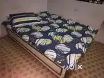 Wooden Double Bed with 2 Storage Drawers (Multiple compartments)