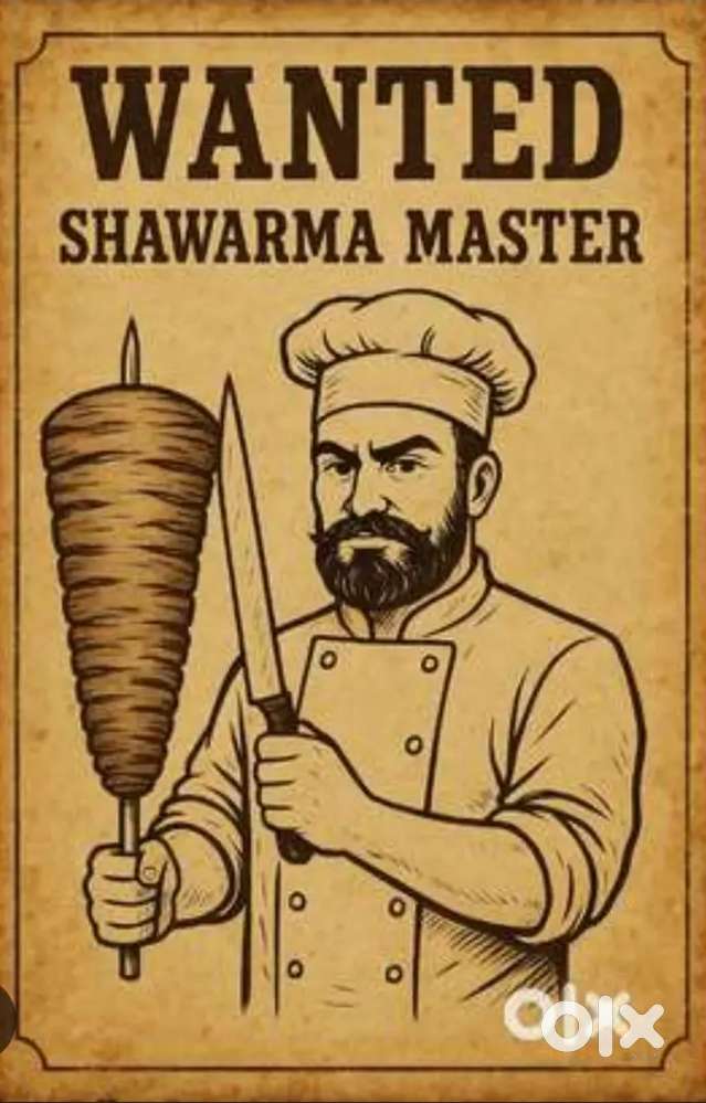 Need cook for shawarma and grill master