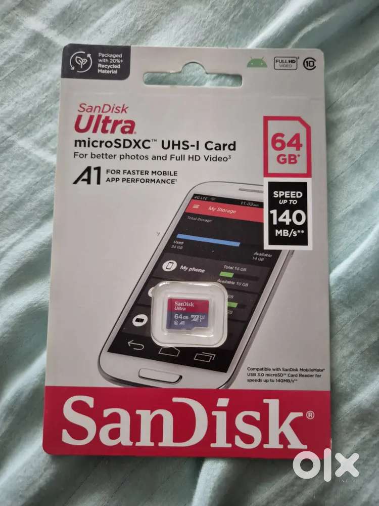 SanDisk Ultra 64GB A1 MicroSD Card - 140MB/s(new)