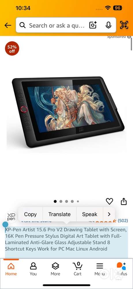 XP-Pen Artist 15.6 Pro V2 Drawing Tablet