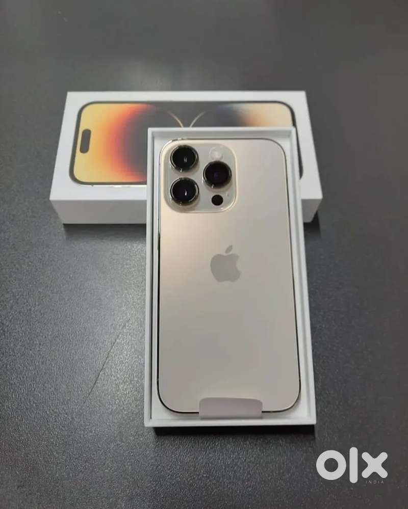 Apple iPhone 14 pro in good condition gold colour refurbished model