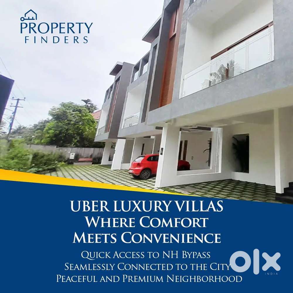 Luxury Gated - Nr Lakeshore - Large 4 BHK 3100 sqft - 7 Cents - 2 3 Cr