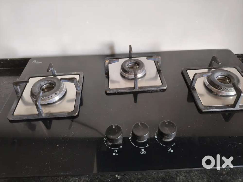 Elica Gas Stive Automatic Toughened glass Gas 3 burner