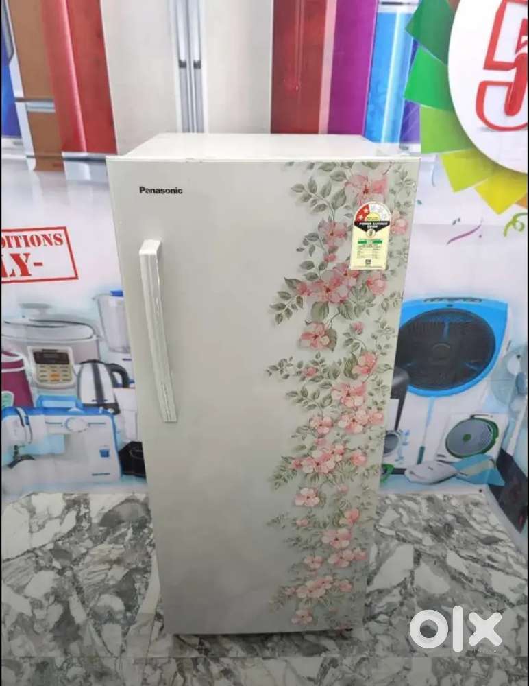 Id-67910.  Panasonic single door silver colour refrigerator