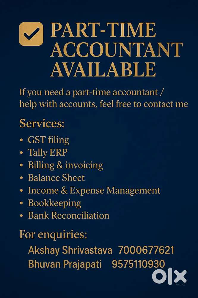 Part time accounting services available