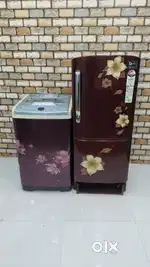 Samsung flower model washing machine & fridge for sale with warranty