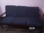 Metal bed & 3set sofa wooden