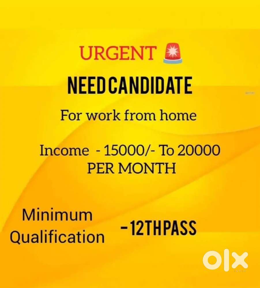 Work from home ( Part time / Full time )