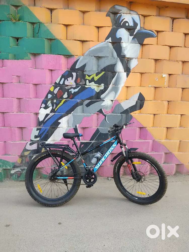 Suncross sports bicycle black blue color