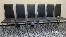 Glass Dinning Table with 6 Chairs