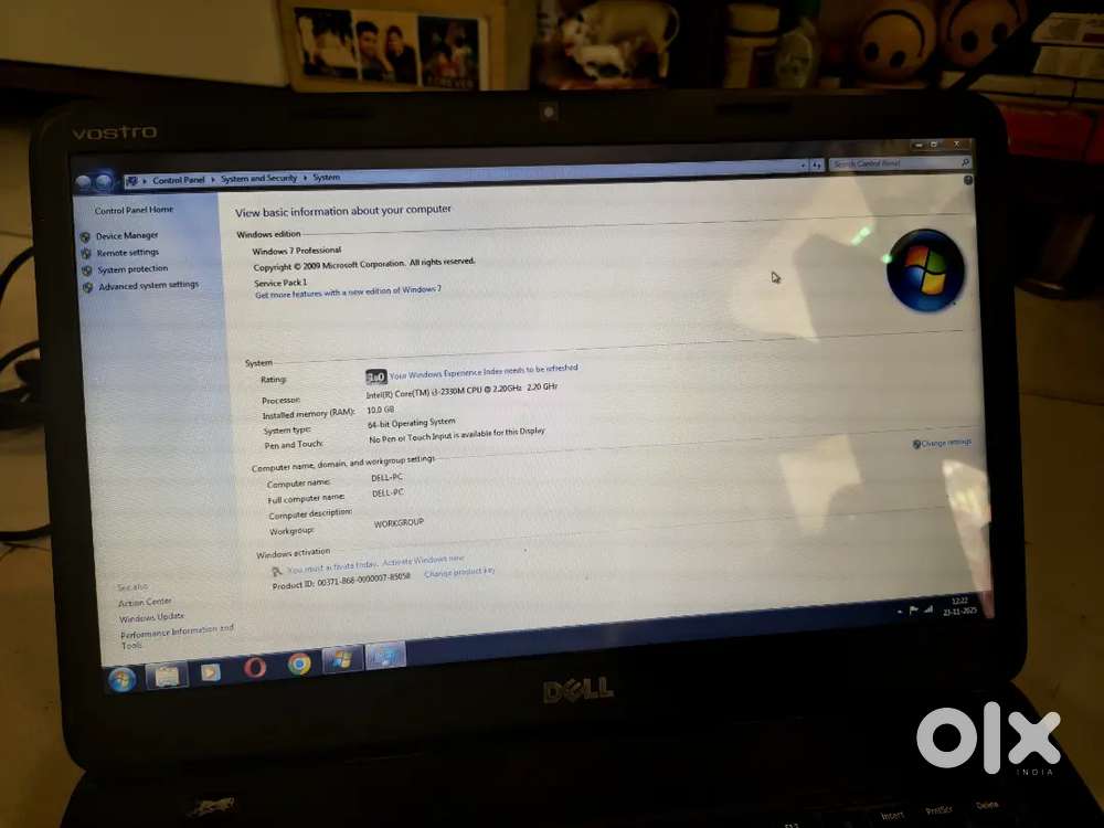 Dell Vostro Laptop – Excellent Running Condition – Upgraded with SSD