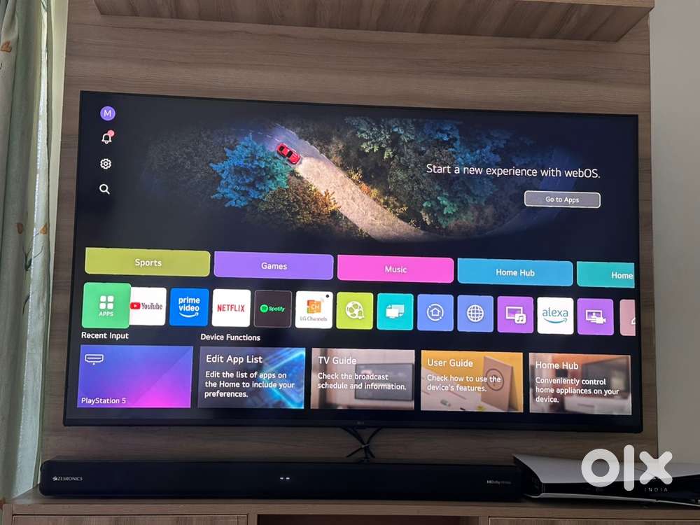 LG TV 4K 55” + Zebronics Soundbar