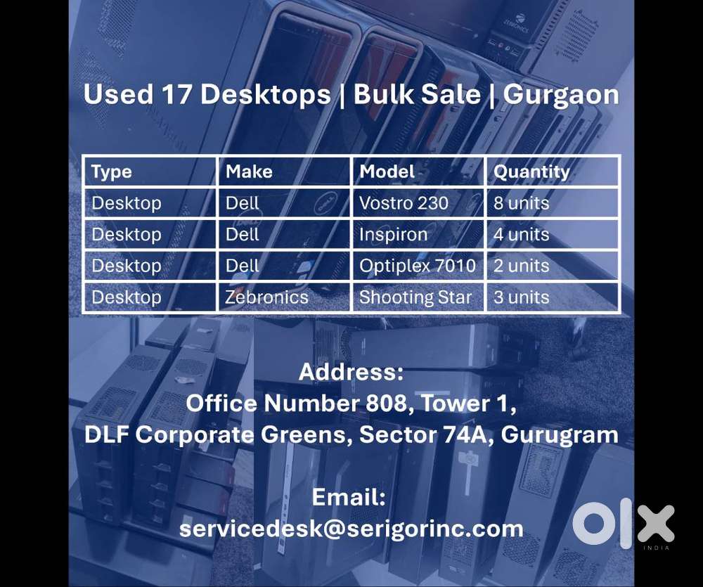Used Desktop Computers for Scrap Sale  17 Unit