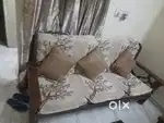 5 seater sofa set with cover , sofa backs & cushion