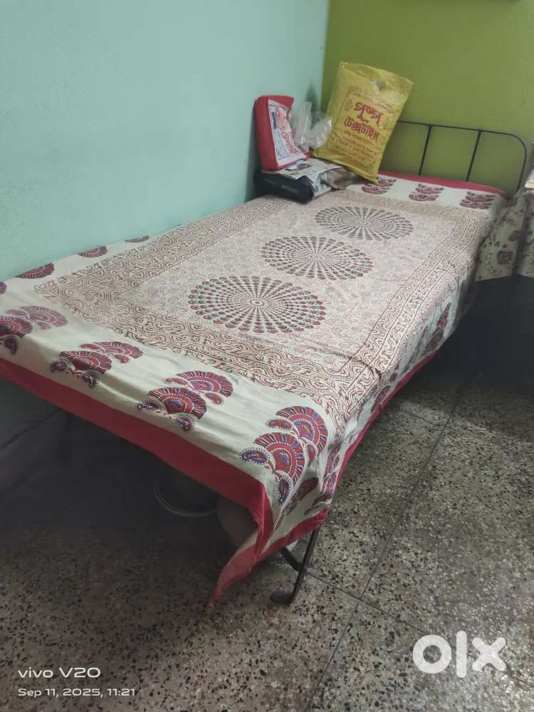 Complete Iron single bedded With Mattress.