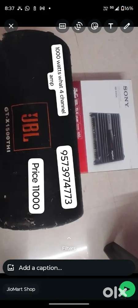 ony 1000 w max power amp and subwoofer JBL 1300 w