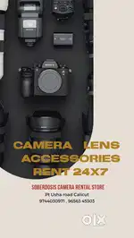 Camera lens Rent 24x7 calicut