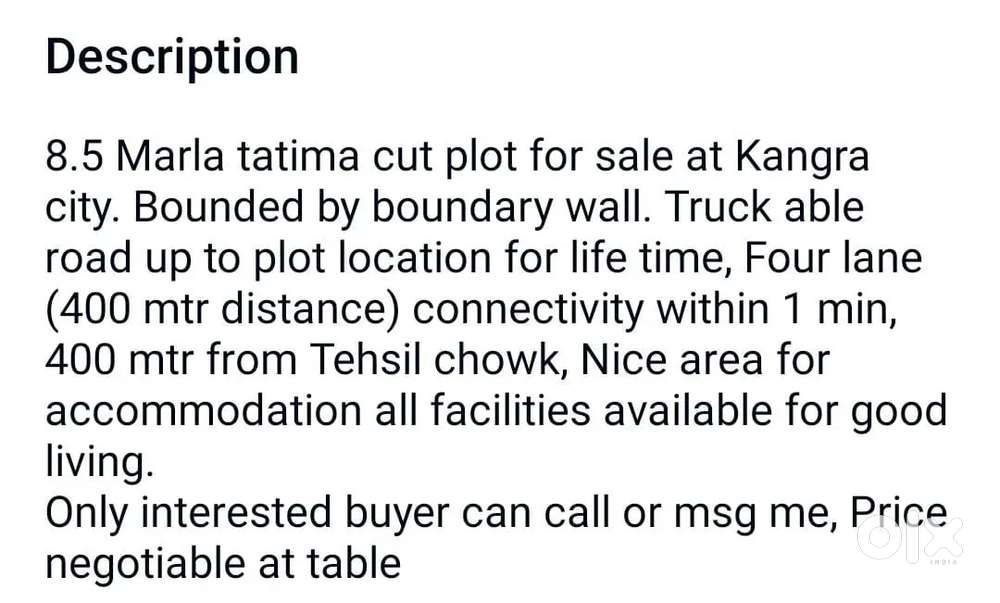 Residential cum Commercial site