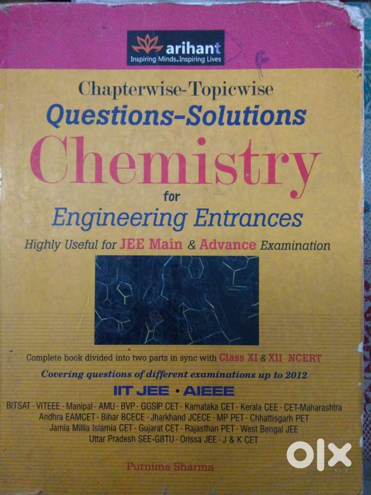 Chemistry for engineering entrances IIT JEE, CUET, NEET, MHTCET, JAM