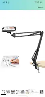 Mobile over head mount stand for photos and videos on table