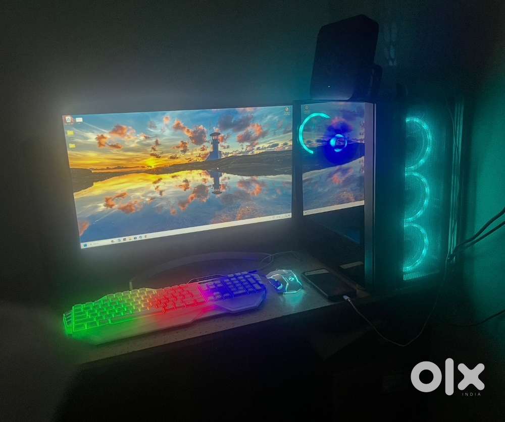 Cpu With Monither 27 inch with Keybord and Mouse