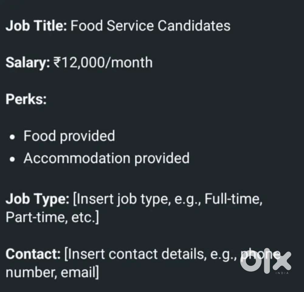 Job available