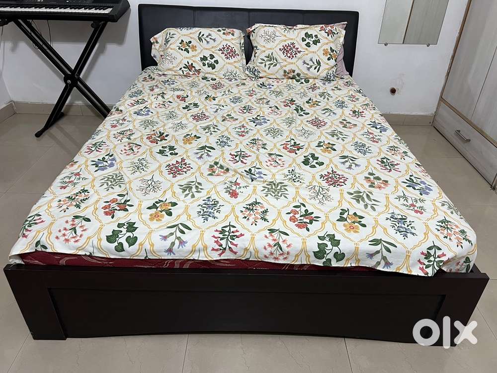 Bed with mattress