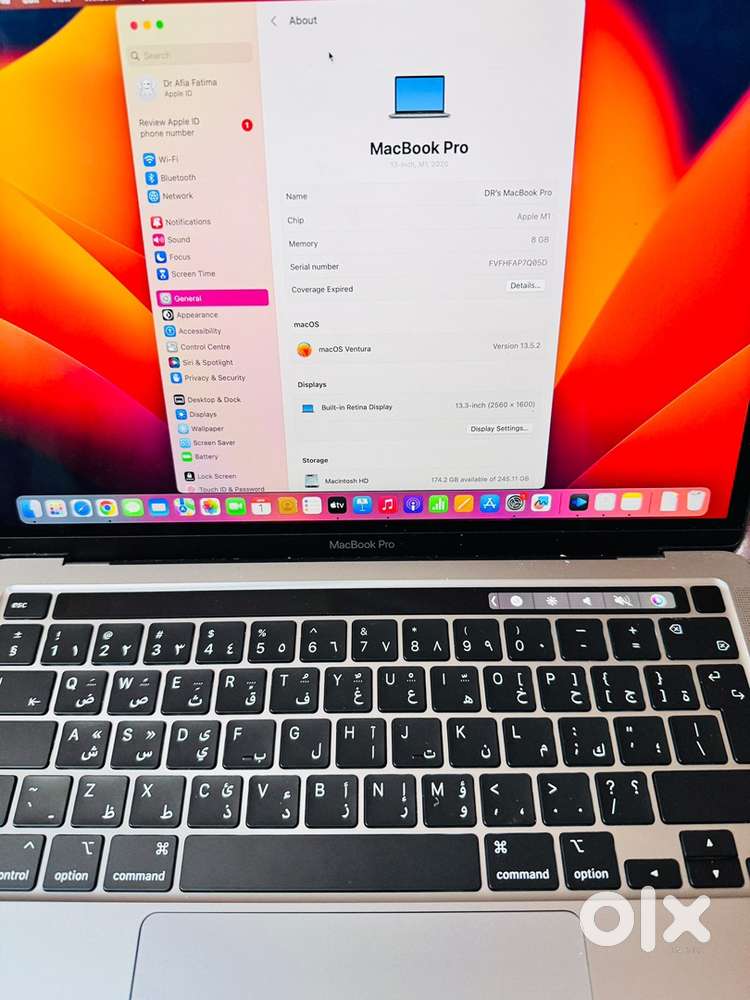 Mac book pro apple m1 chip 13.3 inch