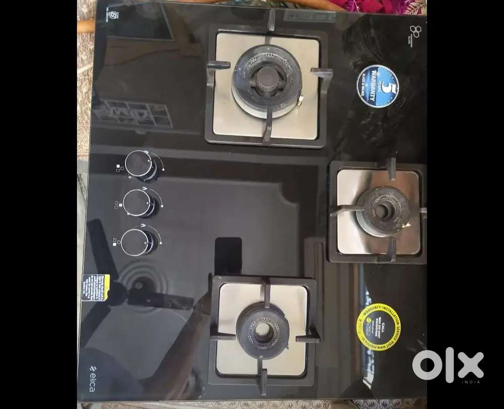 Elica gas burner (three burners 1 jumbo and 2 standard)