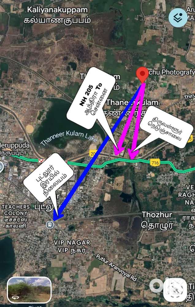 Tiruvallur - Thanerkulam Developed Location Empty Land Sale 6090 SQ