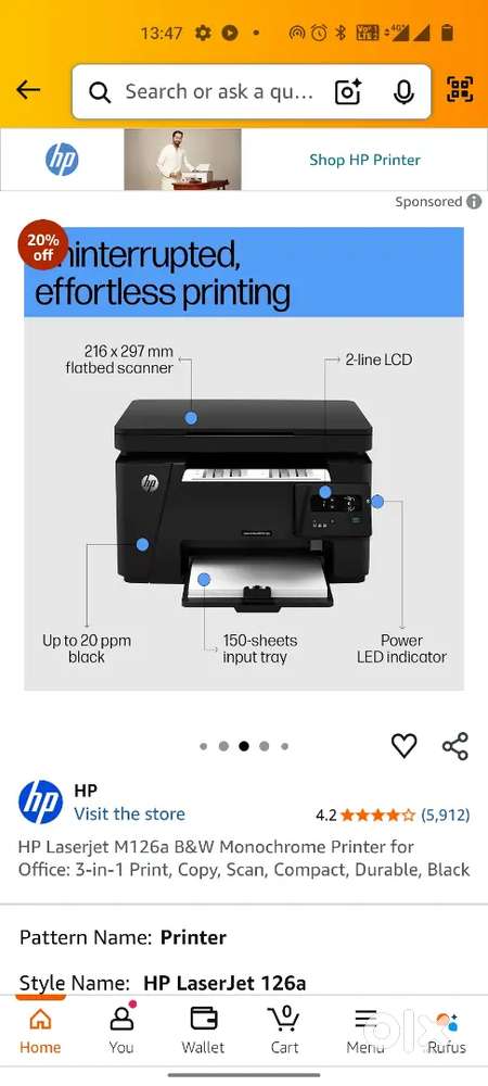 Hp 126a plus printer