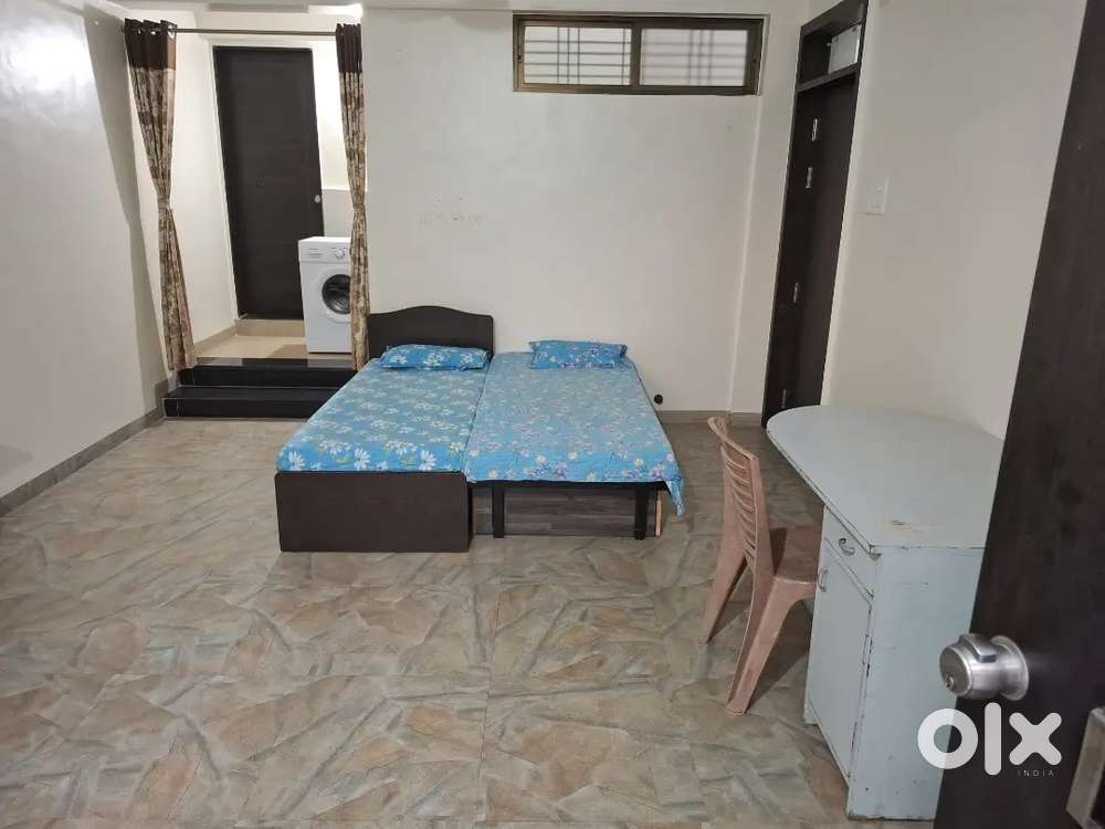 1 room with kitchen cabinet and all premium amenities.