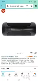Zebronic speker new