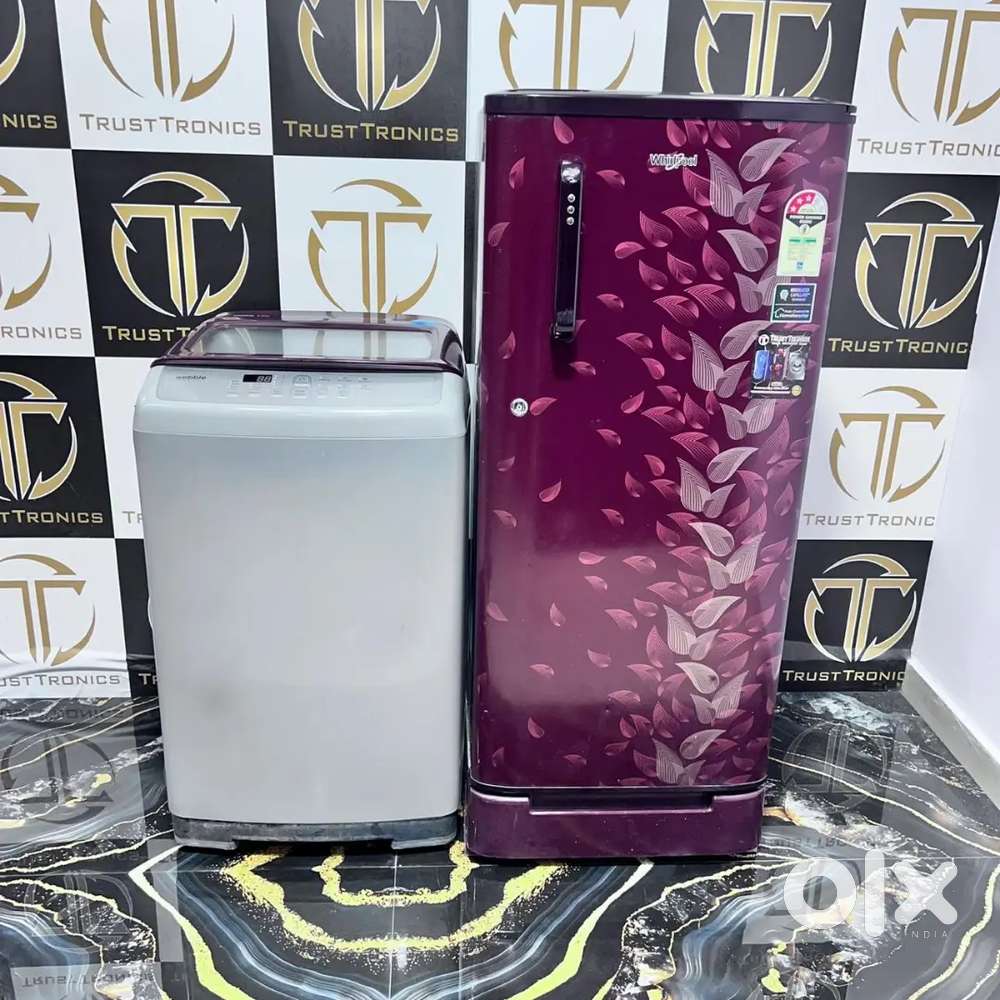 Combo Offer Whirlpool Single Door Fridge & Samsung Top Washing machine