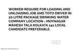 20 LITRE JAR WATER DELIVERY IN TOTO MOYNAGARH MAHESHTALA KOLKATA 141