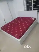 queen cum king bed with  out matress