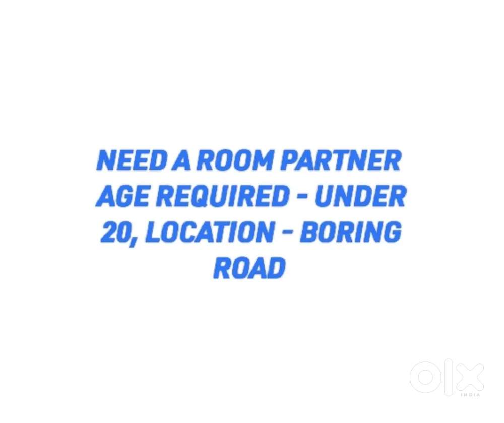 Need a room partner age required under 20