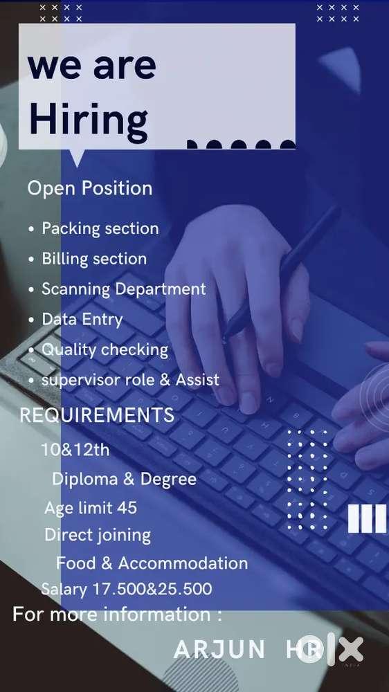WE ARE HIRING FOR FRESHERS AND EXPERIENCE