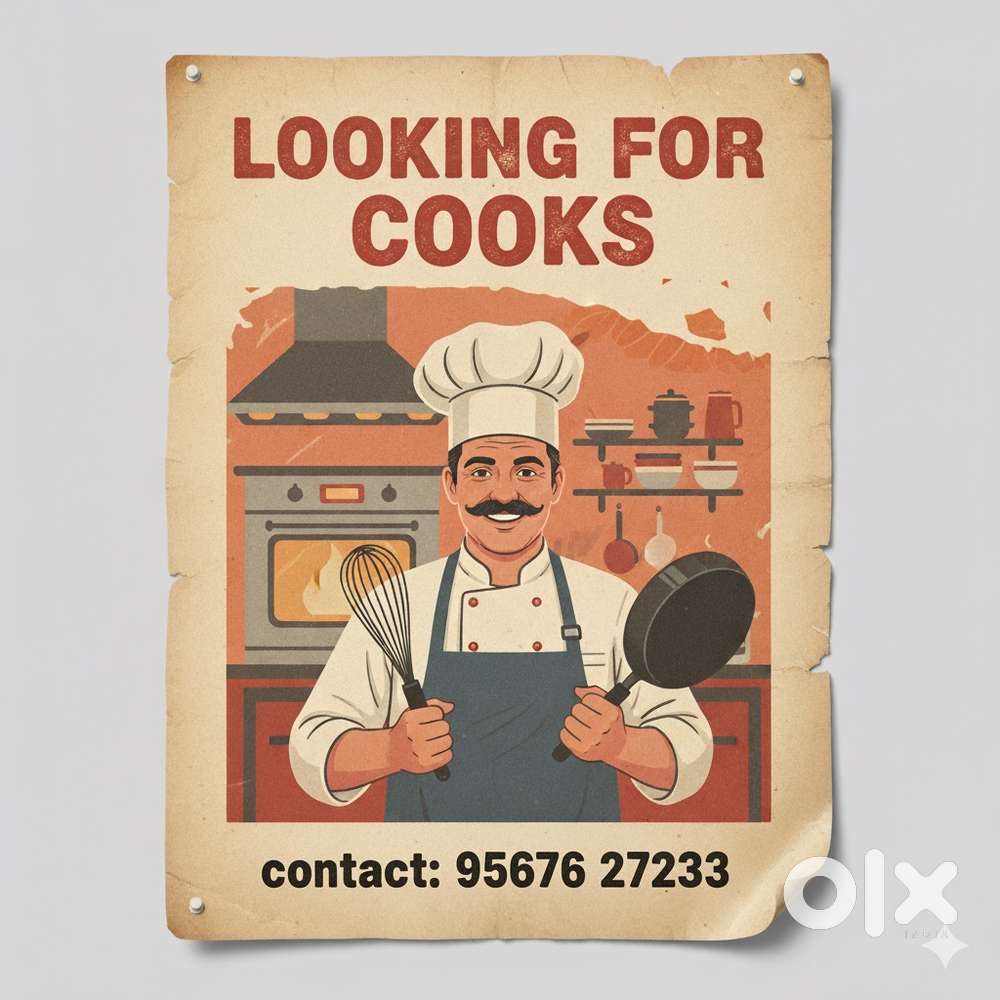 LOOKING FOR EXPERIENCED COOKS FOR FOOD COURTS
