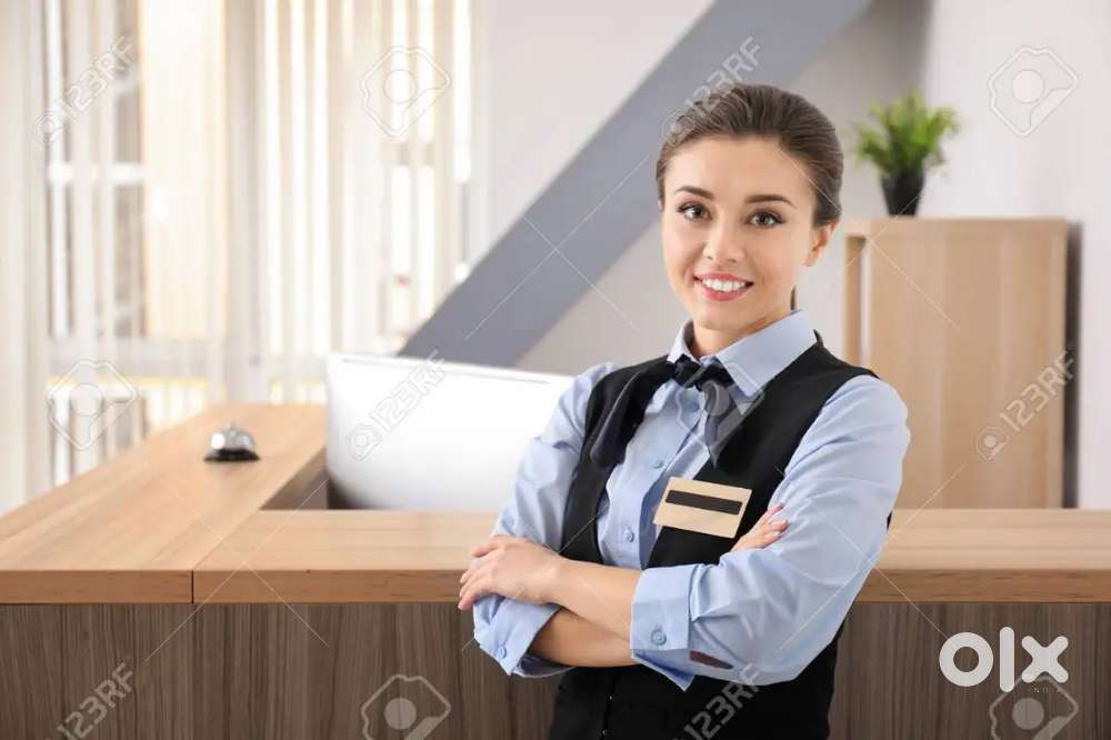 12th pass female receptionist office work