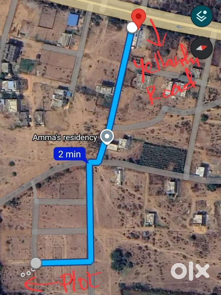 166 Sq.Yds Commercial Plot for Lease – Near SFS School, Ballepally,kmm