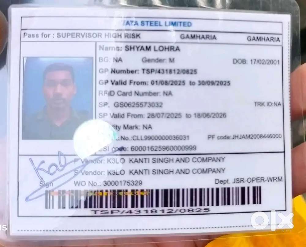 Tata Steel Vendor Job