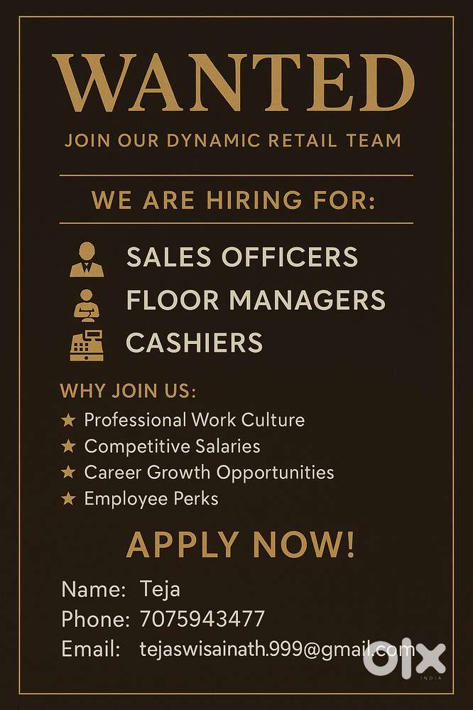 sales officer @ Showroom