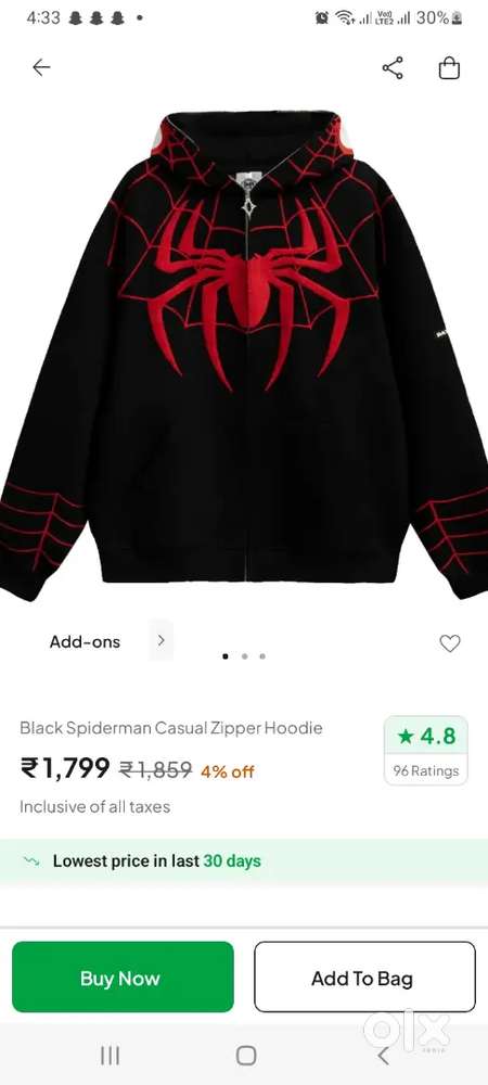 Spider men hoodie