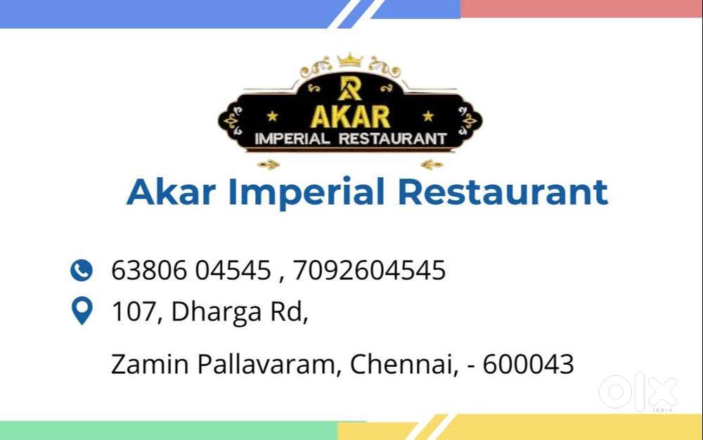 Kitchen Staff, Cashier, Captain, Supplier, Cleaner