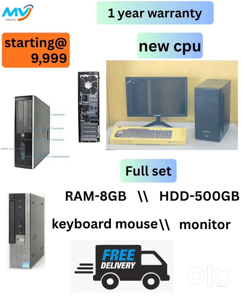 fuii set cpu  NEW Branded CPU  SSD- 256GB  Ram - 8GB DDR3
