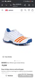 Adidas Cricket spikes shoes in new condition and football studs