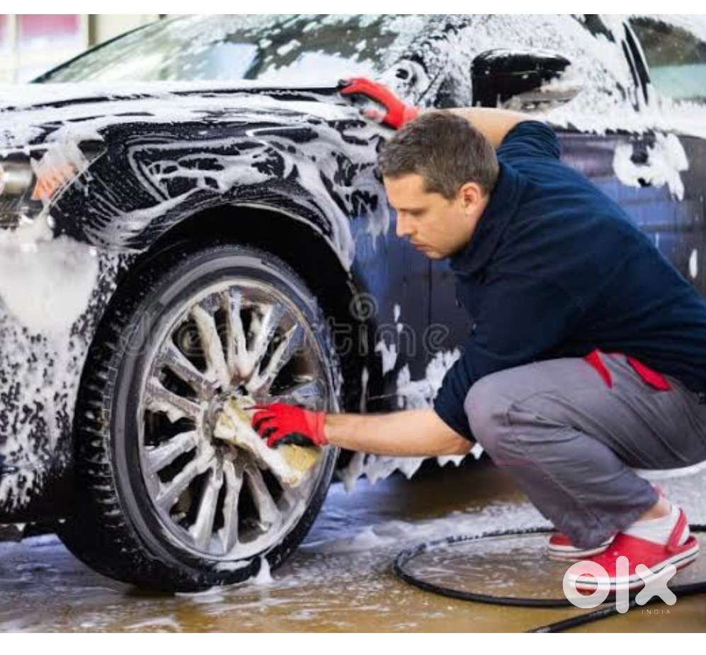 Car cleaning work door step